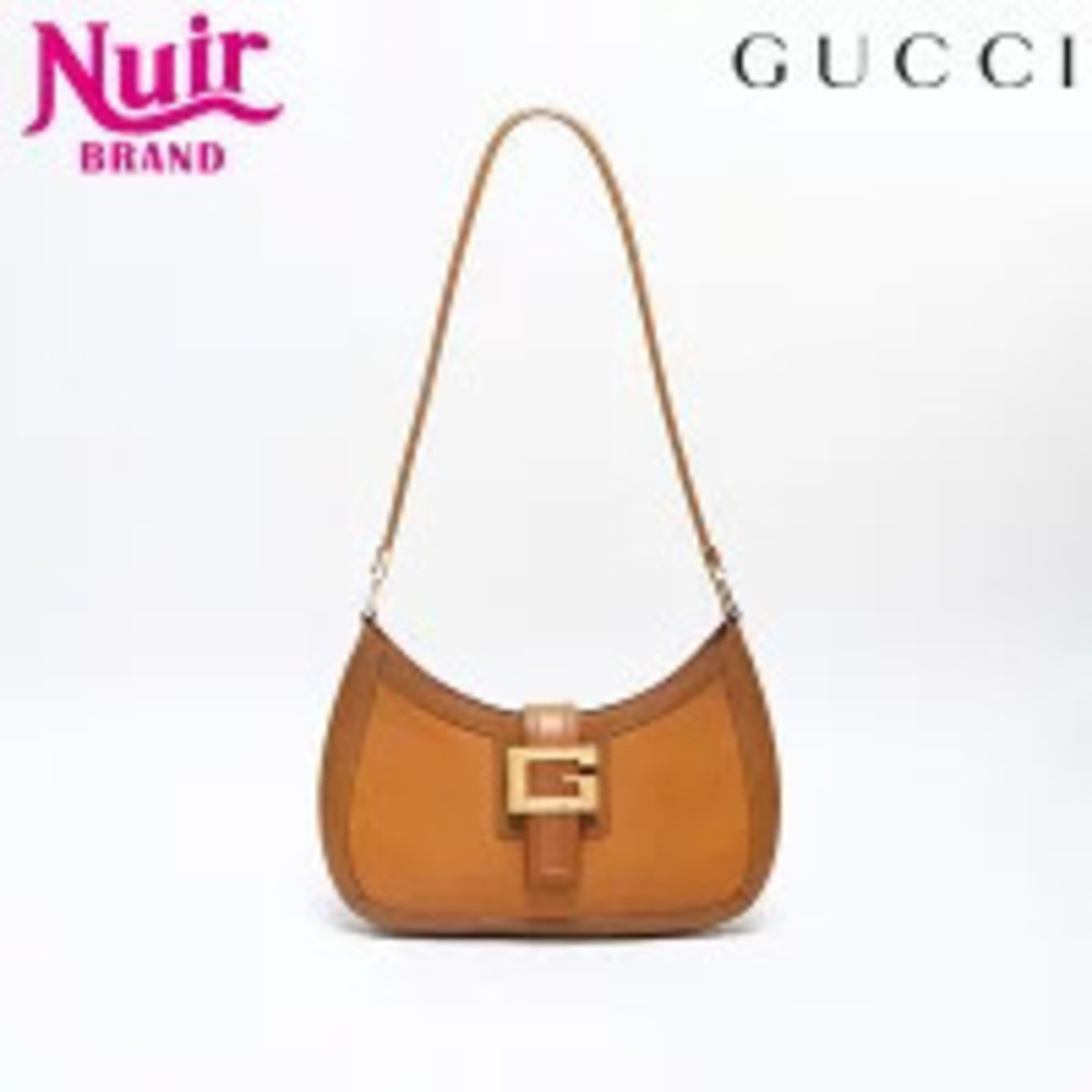 Gucci leather brown shoulder logo bag - Picture 2 of 13